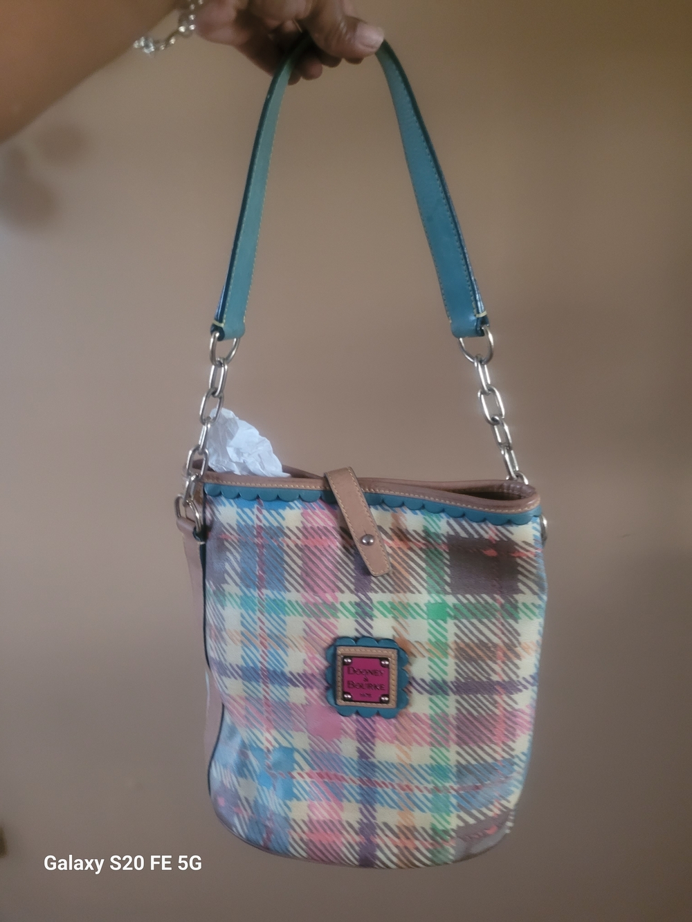 Dooney & Bourke Multicolor Plaid Shoulder Bag